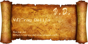 Váray Delila névjegykártya